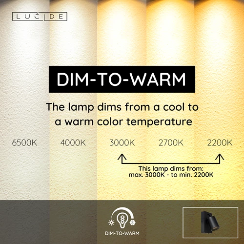 Lucide NIGEL - Bedside lamp / Wall light - LED Dim to warm - GU10 - 1x5W 2200K/3000K - With USB charging point - Black - USP